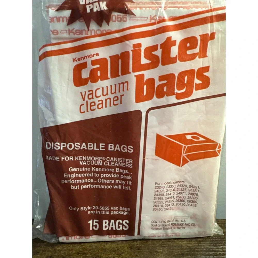 VTG Sears 15‎ NEW Kenmore Canister Vacuum Cleaner Bags Style 20-5044